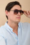 Hablat Men's Unisex Metal Luxury Black Gradient Sunglasses - 4