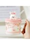 Glass Mug with Straw and Cute Animal Figure Silicone Lid - 5