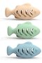 Interactive Fish-Shaped Cat Ball Toy,Food Leaking and Teething Silicone Toy for Cats,Pack of 3