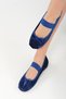 Coleta Navy Blue Color Banded Women's Ballerina Shoes - 7