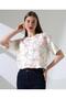 Floral Tulle Detailed Embroidered Blouse T-Shirt - 3