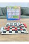 Reha Toys Wooden Board 4-in-1 Game Set; Reversi and Checkers - 9 Stones and Tactix Games - 5
