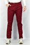 Men Narrow Fit Solid Chino Pants, Burgundy
