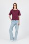 Claret Red Crew Neck 100% Cotton Relaxed Fit T-Shirt 2142m - 5
