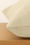 Luna Series Velvet Textured Throw Pillow Cover - Light Beige - 3