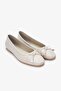 Lessie Beige Genuine Leather Women's Ballerinas - 4