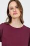 Claret Red Crew Neck 100% Cotton Relaxed Fit T-Shirt 2142m - 3