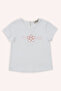 Baby Girl Print Detailed White T-Shirt