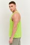 Men Sportswear Fit Sleeveless Running T Shirt, Lime Green - 2