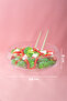 4306 Handmade Large Size Glass Salad Fruit Cookie Pasta Presentation Bowl with Spoon Transparent 24 cm - 2