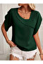 Women's Short Sleeve Collar and Sleeve Detail Jesica Blouse - 3
