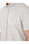 Khaki Linen Blend Regular Fit Short Sleeve Shirt 50307067-Vr027 - 7