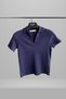 Women's Polo Neck Ribbed Camisole Short Sleeve T-Shirt
