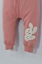 Rabbit Embroidered Seasonal Baby Girl Top and Bottom Set - 7