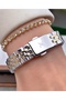 Gold Colored Women's Wristwatch and Bracelet Gift - 5
