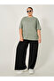 Plus Size Round Neck Oversized T-Shirt with Utility Pockets - 3