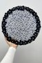 Black Bridal Tambourine 32cm Flower Sequin Sequin Shiny Stone Wedding Henna Bridesmaid Bride Party Defi - 2