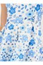 Floral Print Sleeveless Pleated A-Line Midi Dress - 4