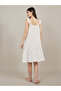 Cherry Print Ruffled Trim Cotton Slip Dress - 4