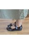Black Shiny Ballerina Shoes Non-Slip Anatomical Sole Girls' Shoes - 7