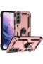 Galaxy S22 Case with Ring Magnetic Vega Cover Rose + Full Covering Screen Protector