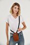 Single Zipper Compartment Adjustable Strap Canvas Fabric Unisex Phone Holder Wallet Bag - 2