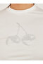 Graphic Print Round Neck Crop T-Shirt - 4