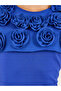 Flower Corsage A-Line Maxi Dress - 4
