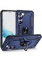 Galaxy S23 Case with Ring Magnetic Vega Cover Navy Blue + Nano Screen Protector
