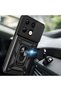 Redmi Note 13 4g Case with Ring Magnetic Vega Cover Black + Full Covering Screen Protector - 2