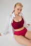 Lace Tulle Detailed Plus Size Women's Brazilian 3-Pack Panties - 2 - 3