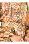 All-Over Print Cuffed Sleeves A-Line Maxi Dress - 5
