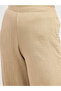 Textured High Rise Wide Leg Pants with Buttons Detail - 4