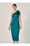 Satin Bow Detail Sleeveless Sheath Midi Dress - 4