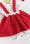 Baby girl bowknot bandana summer 100% cotton chic dress skirt gilet birthday special occasion set - 3