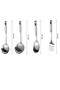 4 Piece Steel Kitchen Serving Set Ladle Colander Spatula Spoon Set Dowry Set - 3
