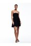 Crepe Scuba Fabric Voluminous A-Line Strapless Mini Dress - 2