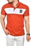 Men's Tile Slim Fit Breathable Cotton Fabric Slim Fit Non-Curling Collar Polo Neck T-Shirt 2503019 - 4