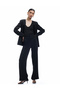 High Waist Wide Leg Fabric Palazzo Trousers - 2