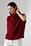 Women's Degaje Collar Flowing Blouse with Padded Shoulders - 5