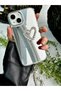 iPhone 13 - 14 - 15 Compatible Heart Model Silicone Case with Mirror Charm - 7