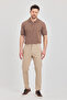 Milano Men's Beige Cotton Lycra Slim Fit Trousers - 7