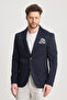 Poly Men's Indigo Lycra Cotton Slim Fit Sports Blazer Jacket - 4