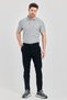 Ibiza Men's Dark Navy Blue Cotton Lycra Slim Fit Trousers