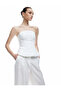Viscose Crinkle Fabric Strapless Blouse