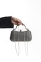 Women's Glitter Platinum Evening Dress Silver Case Bag Zircon Stone Evening Dress Stylish Bag Is an Elegant Design - 2