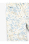 Patterned Tie Waist Cotton Shorts - 3