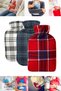 Hot Water Bag and Warmer Water Pad with 2Pcs Fleece Cover Washable Body Warm Holder Water Bag