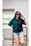 Black Nefti Vertical Piece Single Jersey T-Shirt - Oversize Crew Neck Short Sleeve T-Shirt