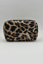 Women's Set of Two Two-Eye Phone Bag and Makeup Bag Set of Two Leopard - Black - 3